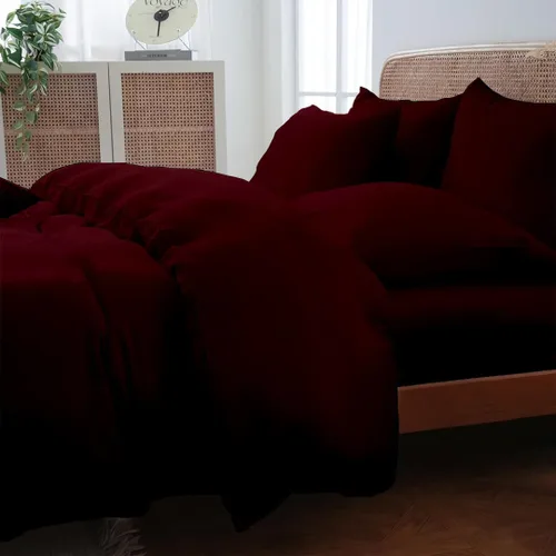 Vista 7 de ARlinen Juego de funda de edredón de tamaño individual, 100% algodón egipcio, juego de ropa de cama de 3 piezas con cierre de cremallera, incluye 1