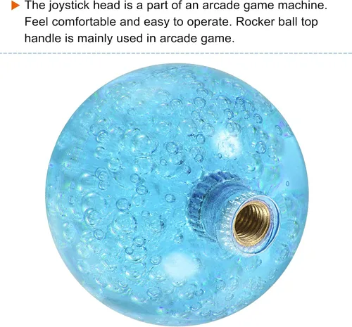 Vista 3 de MECCANIXITY Joystick - Cabeza de bola superior M6 azul fácil de instalar para juegos de arcade, 2
