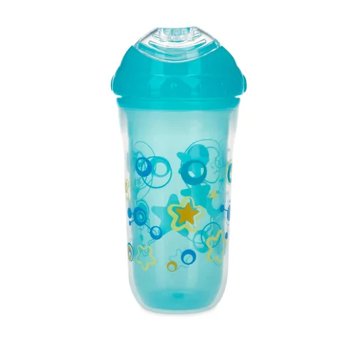 Vista 4 de Nuby Sipper frío aislado sin derrames, aguamarina, 1 paquete, 9 oz/ 9.1 fl oz