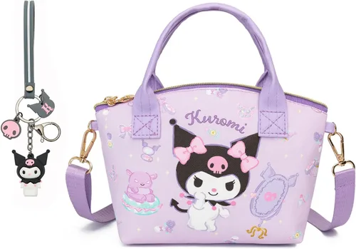 Vista 6 de TradWloth - Lindo Mini Bolso Bandolera, Bolso de Hombro de Piel Sintética Suave para Mensajero, Bolso de Mano de Dibujos Animados, 2 Piezas