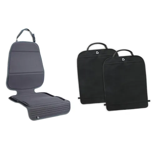 Vista 7 de Munchkin Protector de asiento de coche para niños, protector de asiento Elite con tela Grime Guard, gris oscuro