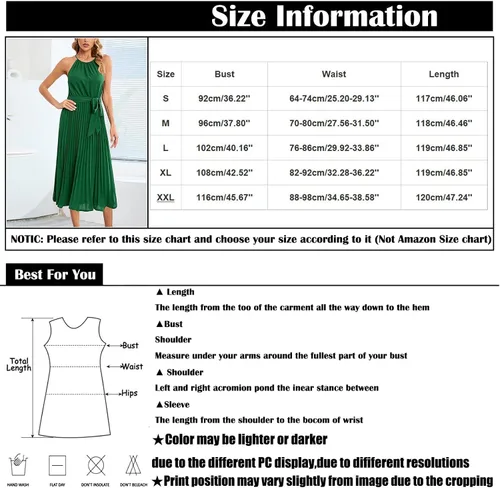 Vista 7 de Fragarn Going Out Outfits for Women, Fashion Womens Loose Sexy Color Spaghetti Strap Sleeveless Pleated Dress