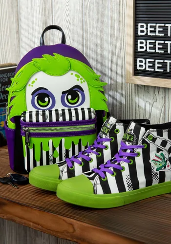 Vista 6 de Tenis unisex Beetlejuice a rayas blancas y negras Multicolor