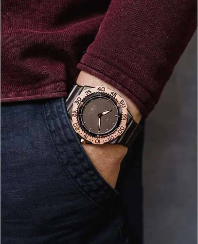 Vista 5 de NOVE Trident - Relojes de buceo para hombre y mujer, fabricación en Suiza, ultrafinos, 0.3pulgadas de grosor, resistente al agua hasta 656pies