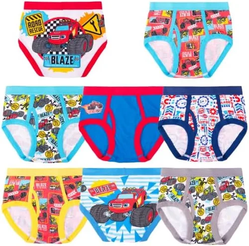 Vista 2 de Ropa interior para niños con licencia Mickey Mouse Blaze Cars Paw Patrol Marvel Toy Story paquete de 8 calzoncillos para niños pequeños y grandes