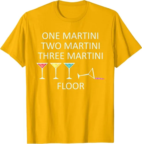 Vista 43 de Funny Bartender One Two Three Martini Floor Cocktail T-Shirt Asphalt Grey