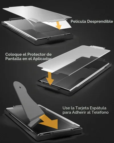 Vista 3 de MagFlex - Protector de pantalla para Samsung Galaxy S22 Ultra Matte (compatible con sensor de huellas dactilares), antirreflejos, flexible, a prueba