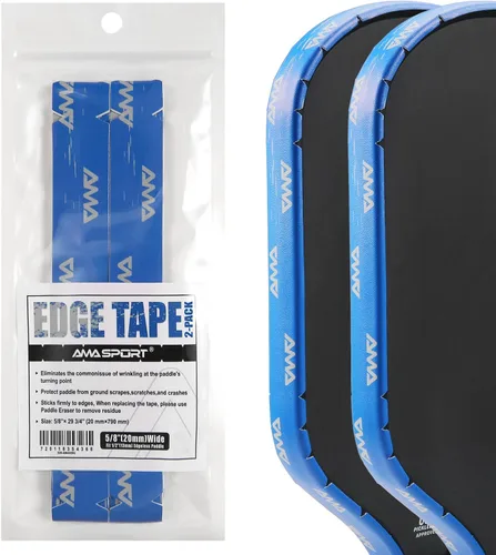 Vista 101 de PICKLETECH Cinta de protección de pala de pickleball – Protector de borde de cabeza de paleta – Cinta de protección de borde de raqueta ajuste