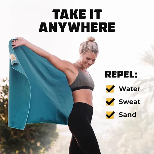 Vista 8 de Wise Owl Outfitters Microfiber Camping Towel - Quick Dry Towel for Travel, Backpacking, Hiking, Beach, Gym & Yoga - Compact, Fast Drying &