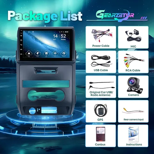 Vista 8 de 8Core 2+32G para Ford F150 Radio, actualización 2009-2014, 9 pulgadas, pantalla táctil IPS F-150, unidad principal estéreo con CarPlay Android Auto