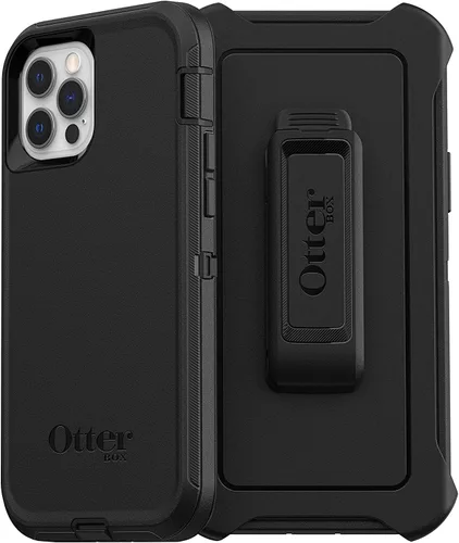 Vista 10 de Funda OtterBox Defender Series para iPhone 12 e iPhone 12 Pro (Solamente) - Clip de Funda Incluido - Protección Antimicrobiana - Empaque al Por