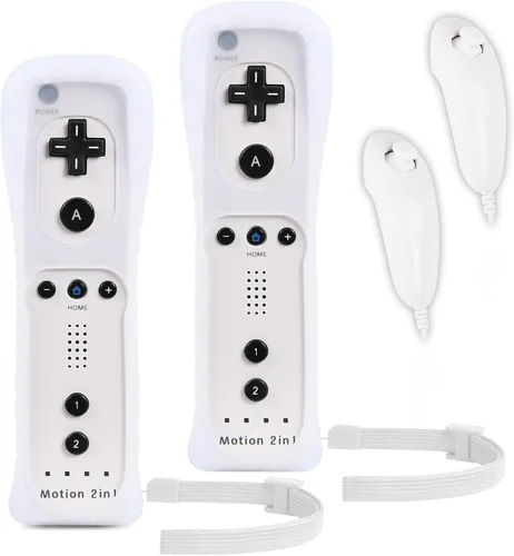 Vista 13 de Motion Plus Wii Controllers 2Packs with Nunchucks, Wii Remote Controllers Compatible for wii and Wii U with Built in Motion Plus