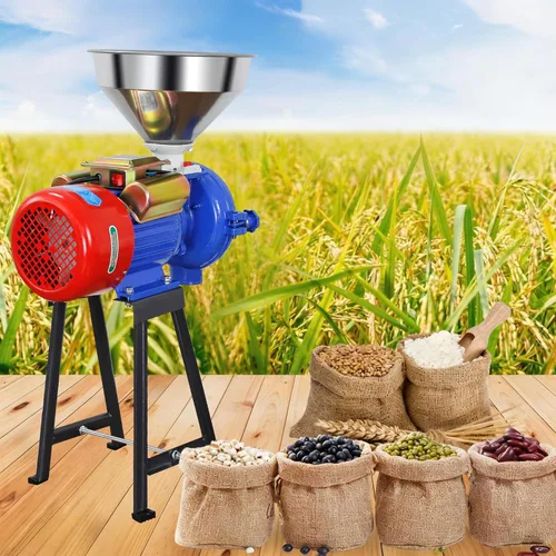 Vista 3 de Molino Eléctrico de Granos 3000W, Molino de Cereales Secos 110V con Embudo, Molino Eléctrico Comercial para Pienso Molino Seco, Molino de Arroz Maíz