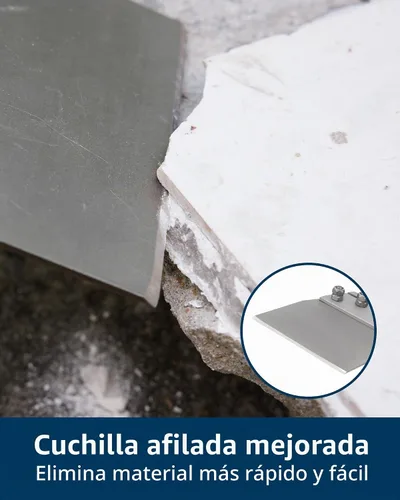 Vista 3 de Raspador de piso SDS Max, broca de cincel de eliminación Thinset de 6 Herramienta de cincel de eliminación de azulejos para taladro de martillo