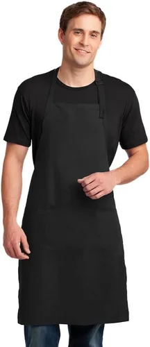 Vista 2 de Joe's USA Delantal con pechera ajustable de 8 onzas con bolsillos