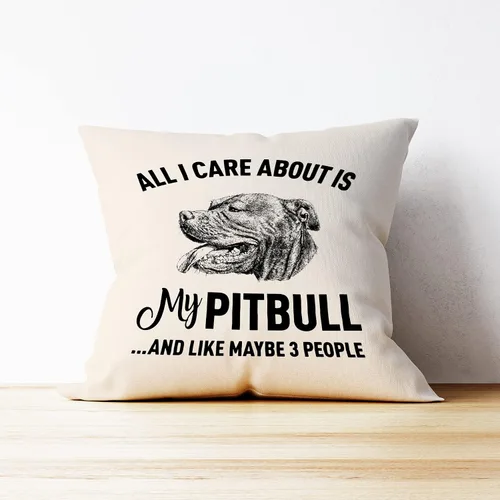 Vista 2 de Mancheng-zi Fundas de almohada Pitbull - 18 x 18 pulgadas, regalos para mamá Pit Bull para mujer