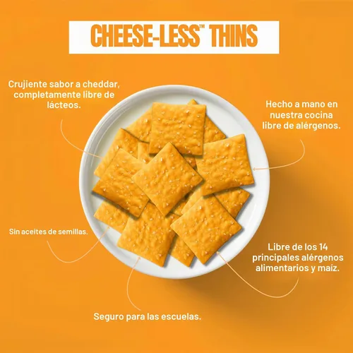 Vista 4 de Every Body Eat Snack Cracker Thins, sin queso, sin gluten, vegano, sin lácteos y sin aceite de semillas, 4 onzas
