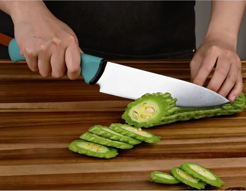 Vista 4 de YOUSUNLONG Cuchillo de chef - 7 pulgadas - Hoja de acero de molibdeno de alto carbono - Cuchillo de carnicero para procesamiento de carne - Mango