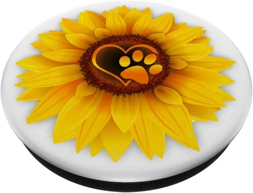 Vista 2 de Impresión de huellas de huellas de perro con diseño de huellas de huellas de huellas en color blanco – PopSockets Grip y soporte para teléfonos