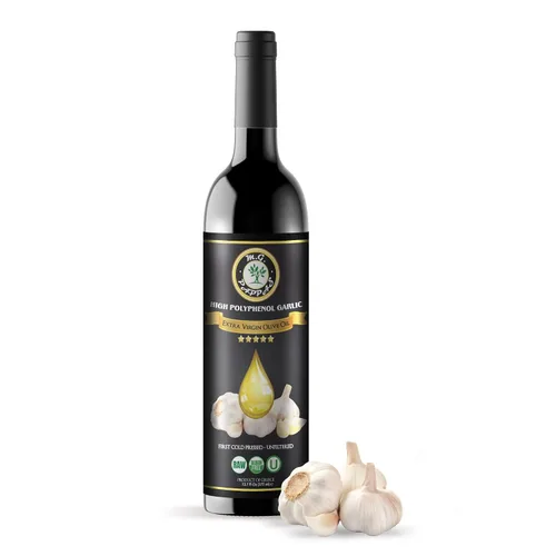 Vista 12 de M.G. PAPPAS Aceite de oliva extra virgen infundido con albahaca rico en polifenoles - Aceite de oliva griego prensado en frío y sin filtrar - Alto