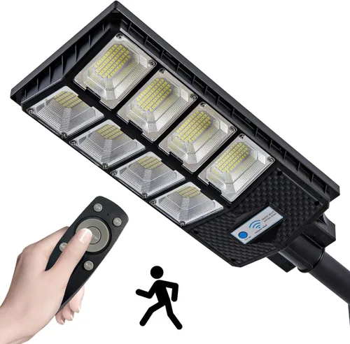 Vista 9 de Farolas solares para exteriores, IP67 impermeable, con sensor de movimiento, control remoto y automático del atardecer al amanecer, LED brillante