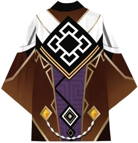 Vista 3 de Cosplay Life Haori - Kimono japonés Cosplay Halloween Disfraz Venti Klee