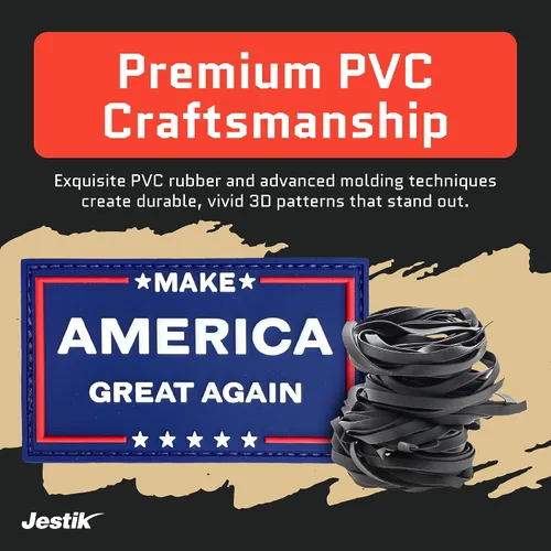 Vista 2 de Jestik Parche de PVC, Parches Divertidos, Parche de Moral Táctico Humorístico con cierre de velcro, bonitos parches para mochilas, uniformes America