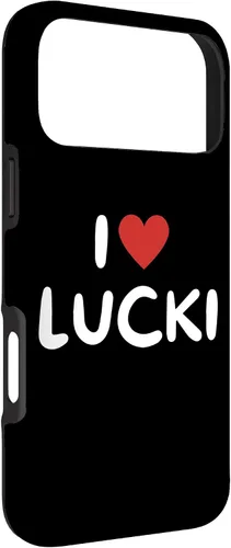 Vista 38 de Funda con corazón rojo para iPhone 16 I Love Lucki