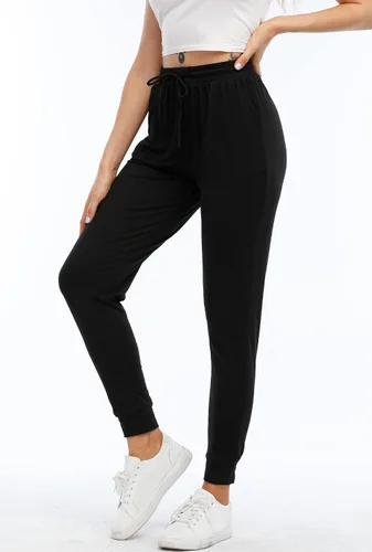 Vista 2 de MCPORO Pantalones deportivos para mujer con bolsillos y cordón para mujer, pantalones de entrenamiento, correr, yoga, sala de estar