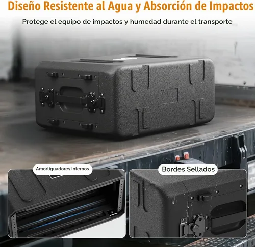 Vista 3 de Phenyx Pro 4U - Carcasa impermeable para rack PRCSE-4U