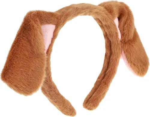 Vista 18 de CHEU Diadema dálmata con orejas de perro y cola para jugar en Halloween
