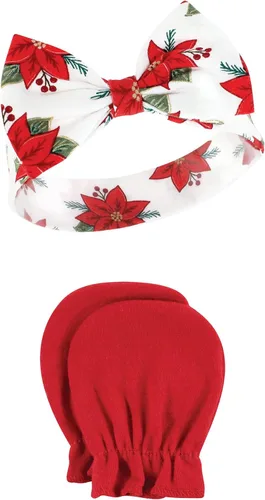 Vista 42 de Hudson Baby Conjunto de diadema de algodón y manoplas para rascar para bebé