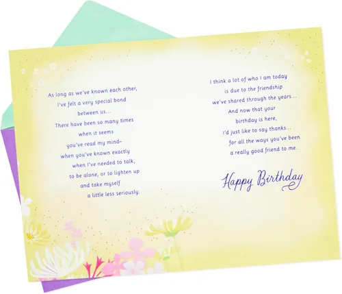 Vista 2 de Hallmark Tarjeta de cumpleaños para amigo (vínculo especial)