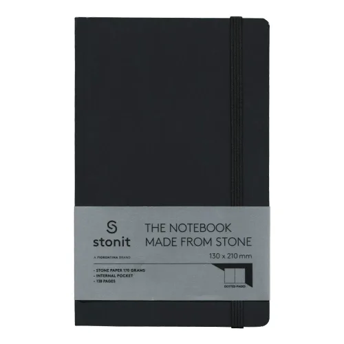 Vista 8 de Stonit Cuaderno de cuadrícula de puntos de tapa dura de 5 x 8 con bolsillo interior y cierre elástico (aguamarina)