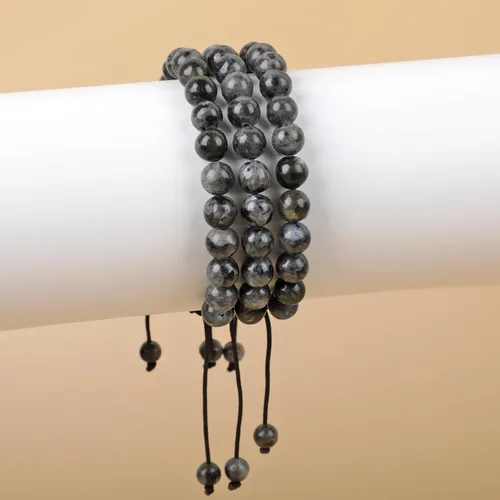 Vista 8 de AD Beads Pulseras de piedras preciosas unisex de 0.315 pulgadas (0.315 in), macramé curativo ajustable de 7 a 9 pulgadas Usa esta pulsera