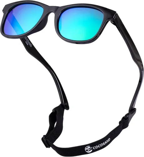 Vista 9 de COCOSAND Polarized Kids Sunglasses & Flexible Frame Negro
