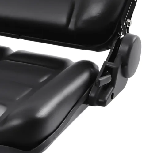 Vista 7 de Asiento universal para carretilla elevadora, asiento de tractor plegable con respaldo de ángulo ajustable y asiento de cortacésped