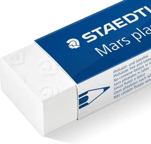 Vista 5 de Set de lápices de dibujo Staedtler Mars Lumograph de grafito, 6 grados (6B, 4B, 2B, B, HB, 2H), mini goma de borrar Mars de plástico, sacapuntas