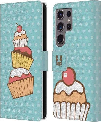 Vista 99 de Head Case Designs Assortment Cupcakes Happiness Leather Wallet Case Compatible with Samsung Galaxy A07 4G Surtido