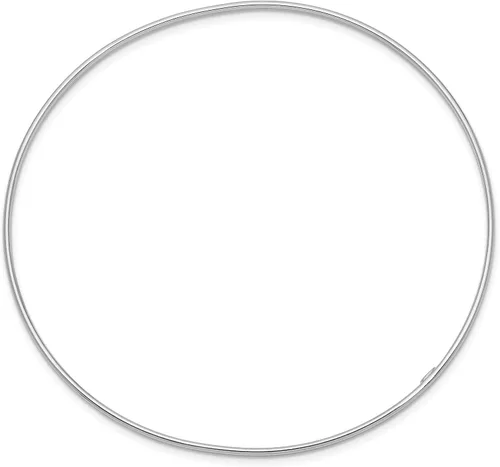 Vista 3 de IceCarats Pulsera de oro blanco sólido de 14 quilates de 0.059 in, Oro blanco, No es una piedra preciosa