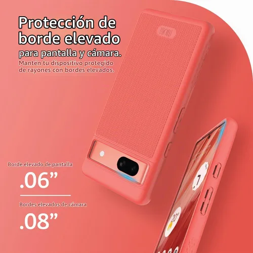 Vista 5 de TUDIA MergeGrip [Doble Capa] - Funda para Google Pixel 7a (2023), [Probada en Caídas de Grado Militar] Borde Elevado para Protección de Pantalla