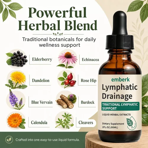 Vista 7 de Gotas de Drenaje Linfático, Mezcla Herbal de 2000mg con Saúco, Equinácea y Diente de León, – Apoya el Drenaje Linfático, Sistema Inmunológico
