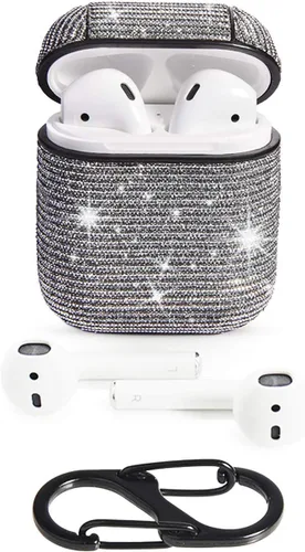 Vista 2 de AirPods 2 fundas, funda para Airpods, accesorios para Airpods, bonito recubrimiento para Airpods , adorno lujoso estuche de piel, estuche protector