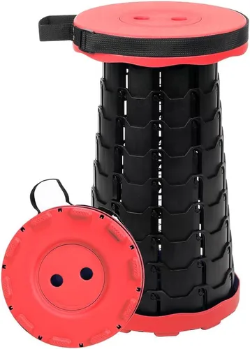 Vista 9 de VOLIXOD Taburete telescópico plegable portátil, taburete retráctil para adultos, asientos plegables mejorados con capacidad de carga de 550 libras