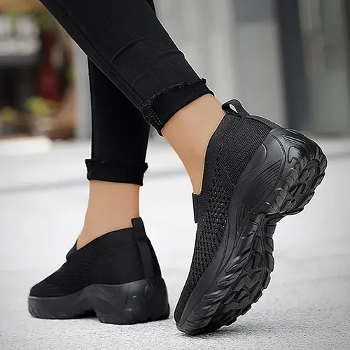 Vista 5 de JWSVBF Zapatos deportivos de tacón para mujer, sandalias minimalistas con diamantes de imitación, tacón trenzado, zapatos casuales, unisex, a