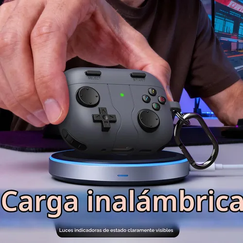 Vista 3 de R-fun Funda para AirPods Pro 3, diseño de consola de juegos de silicona para Apple AirPods Pro de 3ª generación (cable USB-C), con kit limpiador