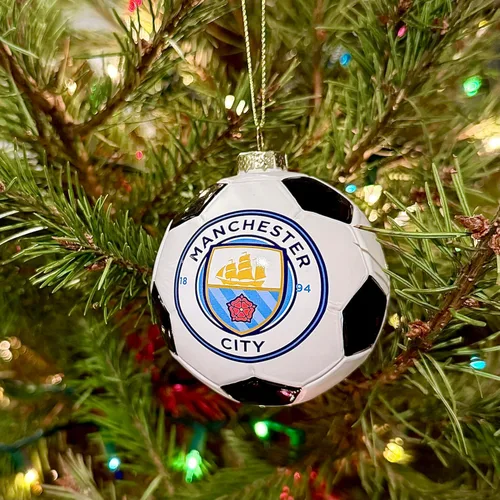 Vista 2 de Tree Buddees x Manchester City F.C. - Adorno de Navidad oficial del club de fútbol de edición limitada, equipo de fútbol de la Premier League