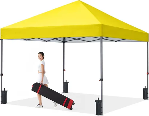 Vista 16 de COOSHADE - Tienda de campaña duradera y fácil de desplegar con bolsa enrollable, 8 x 8 pulgadas, gris
