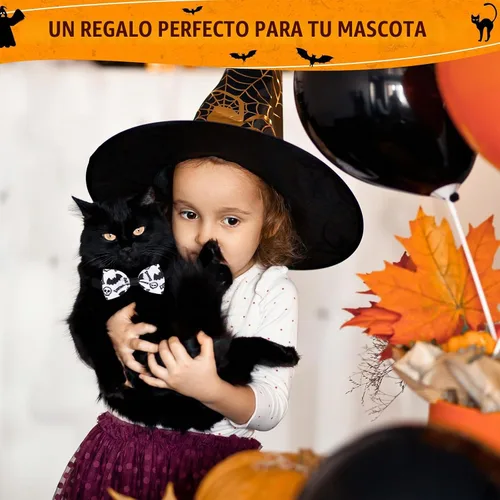 Vista 6 de Juego de collar de pajarita ajustable para perro, 100 piezas, Halloween