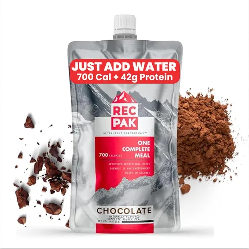 Vista 8 de RecPak 700 cales, 1.48 onzas de proteína, nutrición completa para atletas de campo Comida líquida ligera sin cocinar para montañismo, mochilero